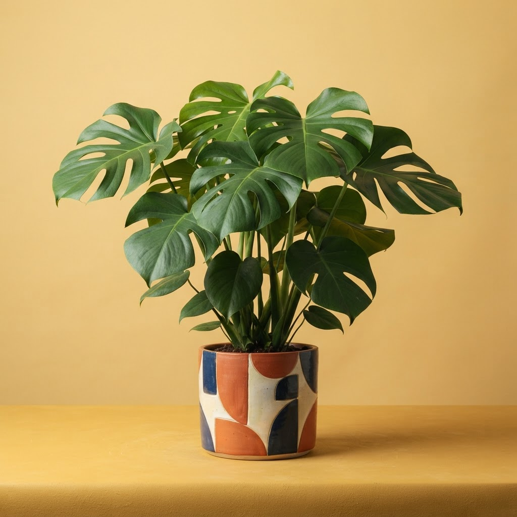 Monstera in Ceramic Pot