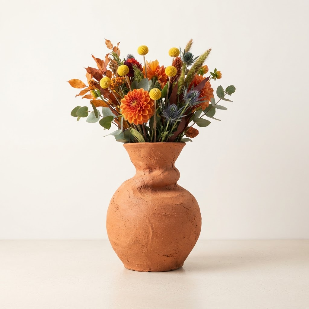 Sculptural Terracotta Vase